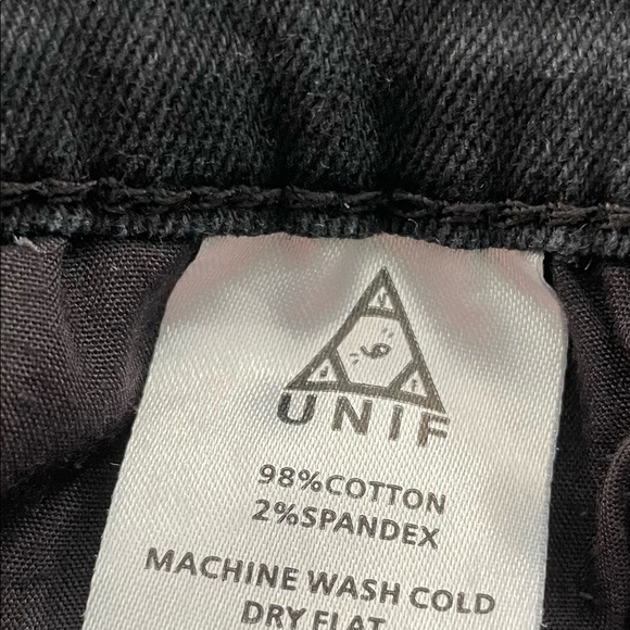 Women's UNIF black distressed Skinny Jeans Size 26 - Picture 3 of 4